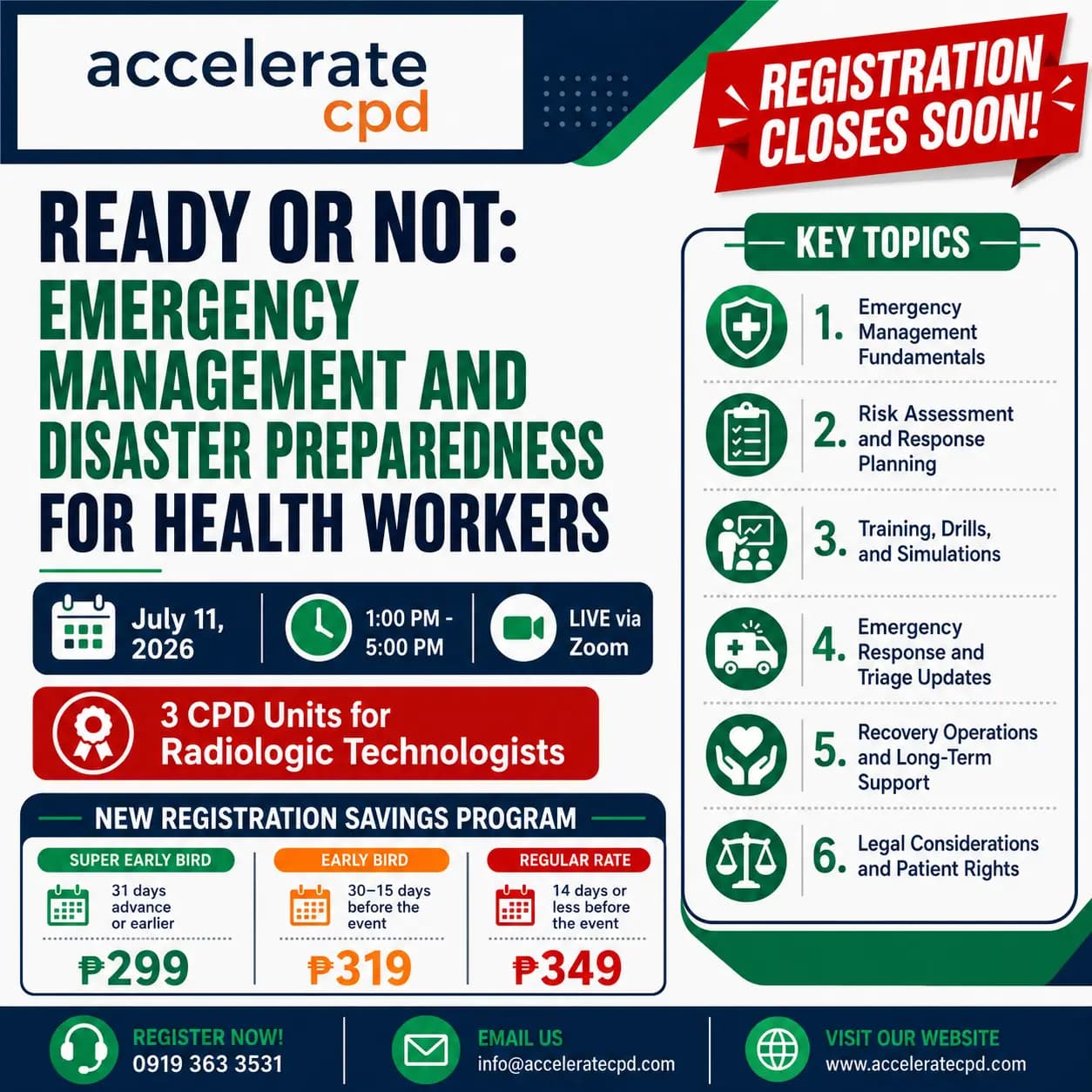 Ready or Not: Emergency Management and Disaster Preparedness for Health workers