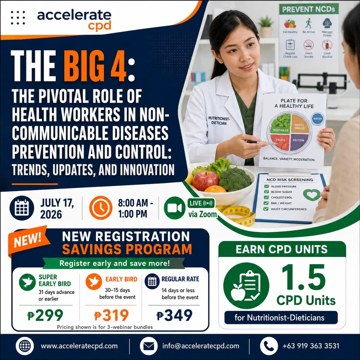 The BIG 4: The Pivotal Role of Health Workers in Non-Communicable Diseases Prevention and Control: Trends, Updates, and Innovation