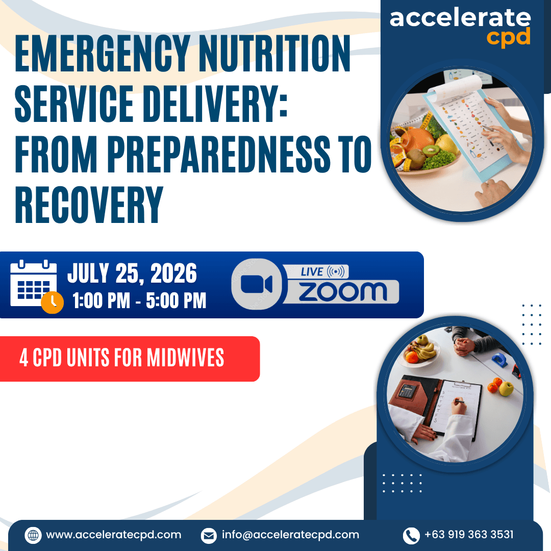 Emergency Nutrition Service Delivery: From Preparedness to Recovery