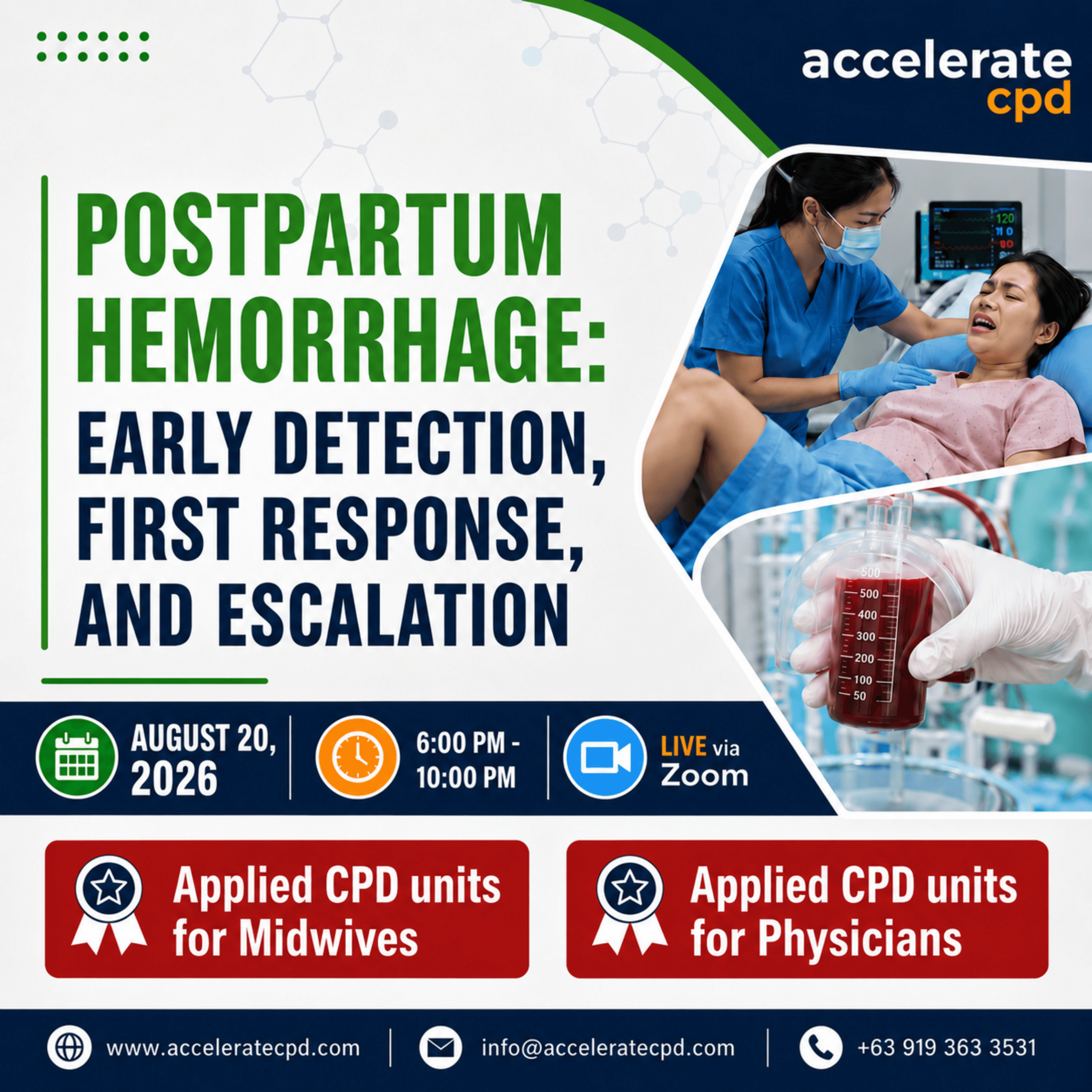 Postpartum Hemorrhage: Early Detection, First Response, and Escalation