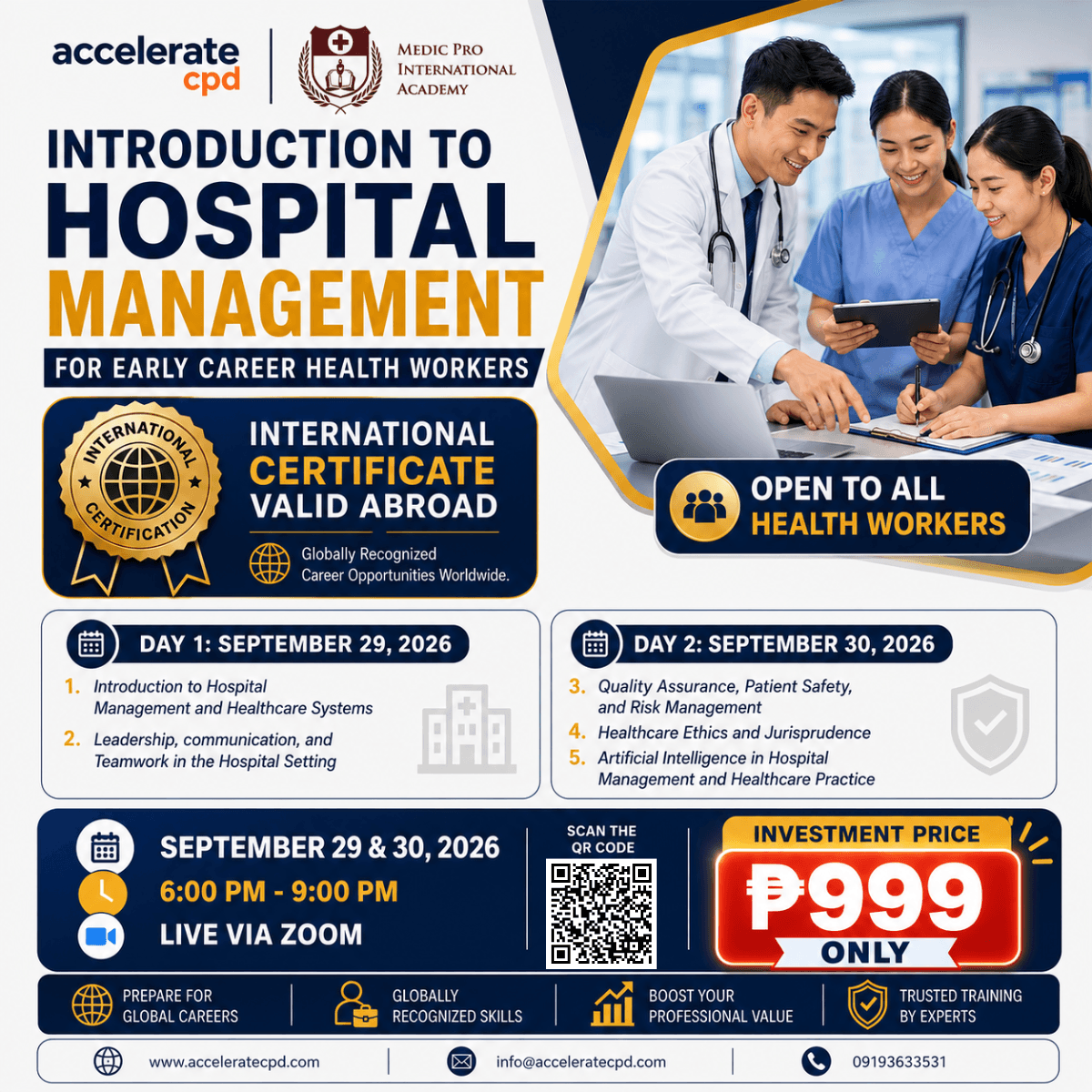 Introduction to Hospital Management for Early Career Health Workers