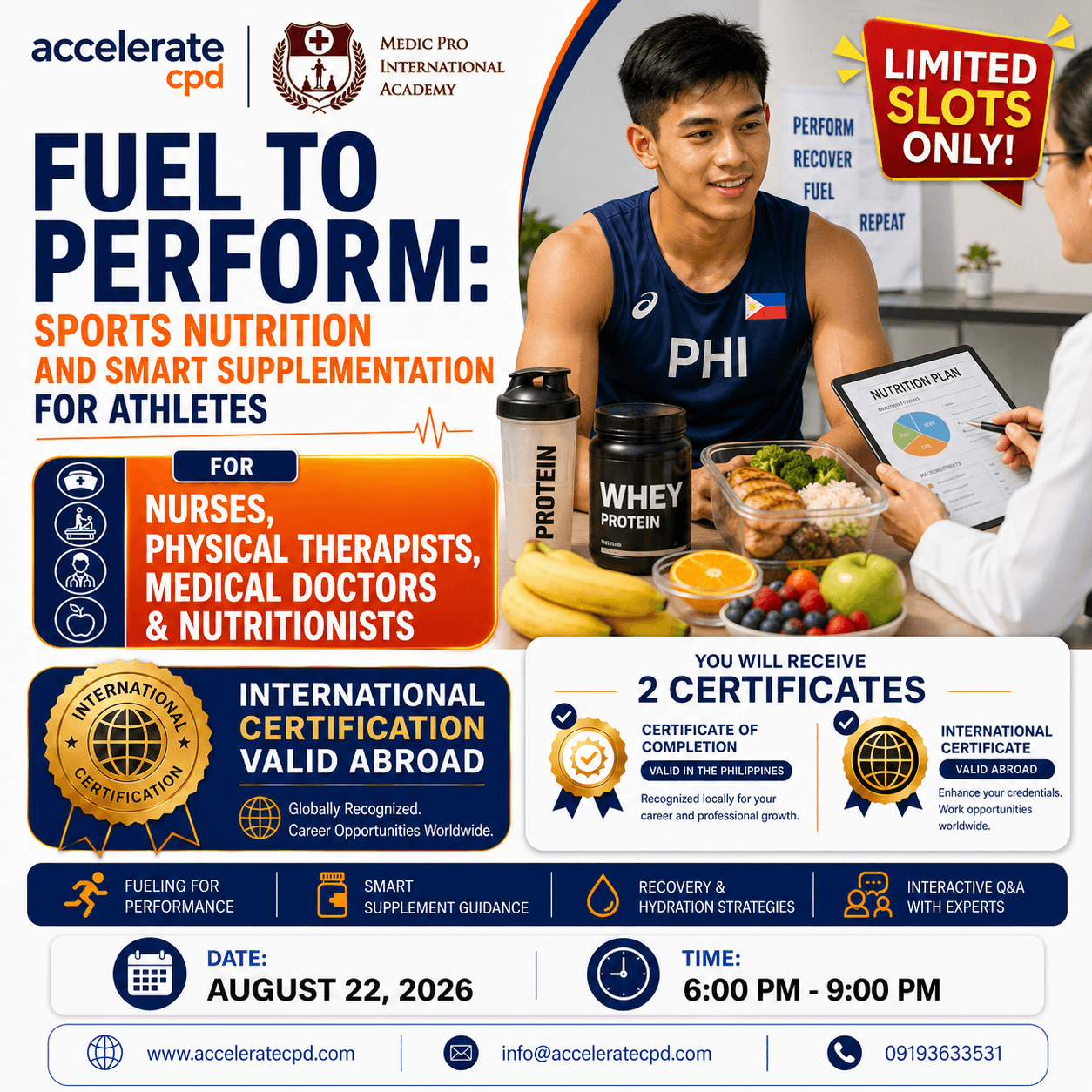 Fuel to Perform: Sports Nutrition and Smart Supplementation for Athletes