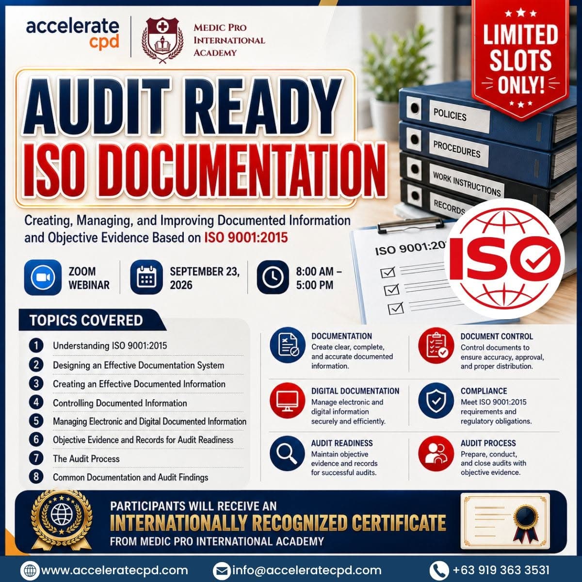 AUDIT READY ISO DOCUMENTATION: Creating, Managing, and Improving Documented Information and Objective Evidence