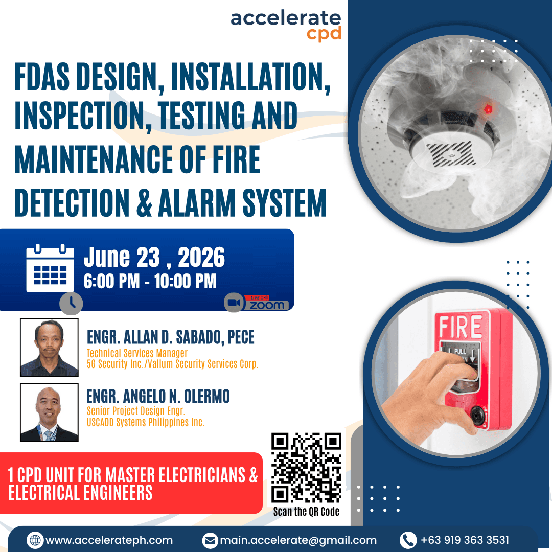 FDAS Design, Installation, Inspection, Testing, and Maintenance of Fire Detection and Alarm System Master Electrician/Electrical Engineering